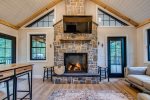 Indoor fireplace/main living area
